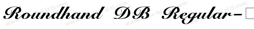 Roundhand DB Regular字体转换